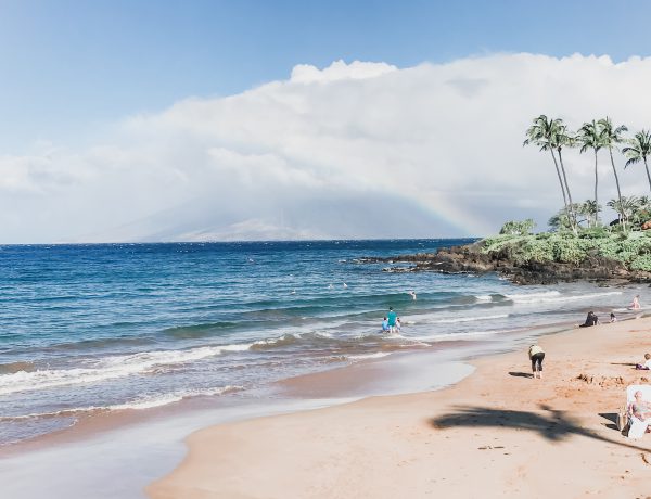 Maui beach rainbow